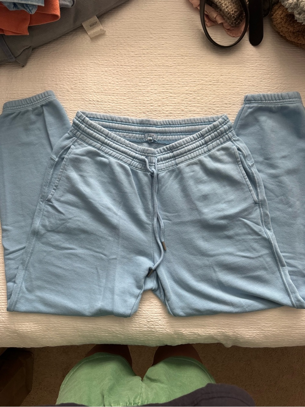 aerie Light Blue jogger sweatpants with Elastic Waist